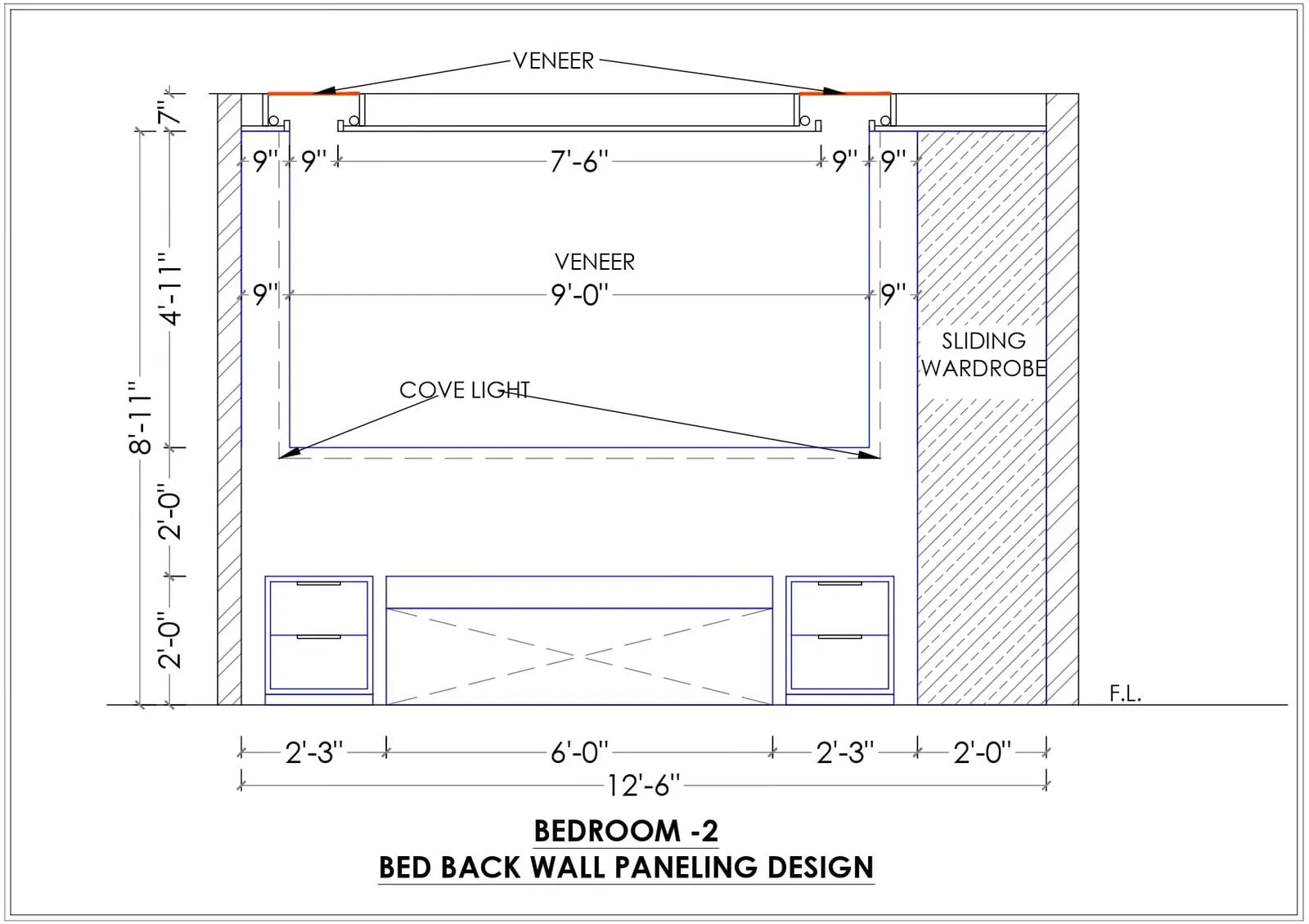 East of Kailash Residence — view 2 (working drawing)