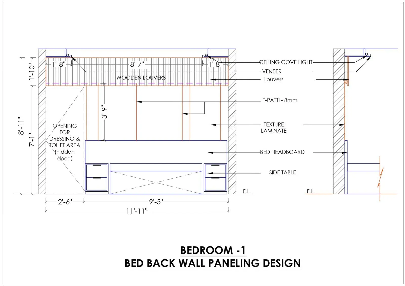 East of Kailash Residence — 3 BHK Residential in East of Kailash, New Delhi (working drawing)
